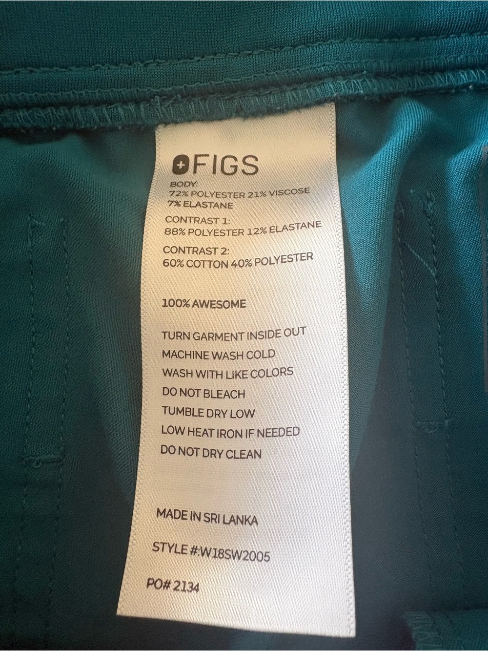 FIGS Scrub Set XS Top Small Zamora Jogger Pants Teal Blue - Picture 8 of 9